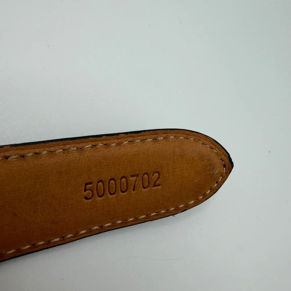 Mens‎ Woven Braided Leather Belt Brown Cream Crocodile Embossed Size 38